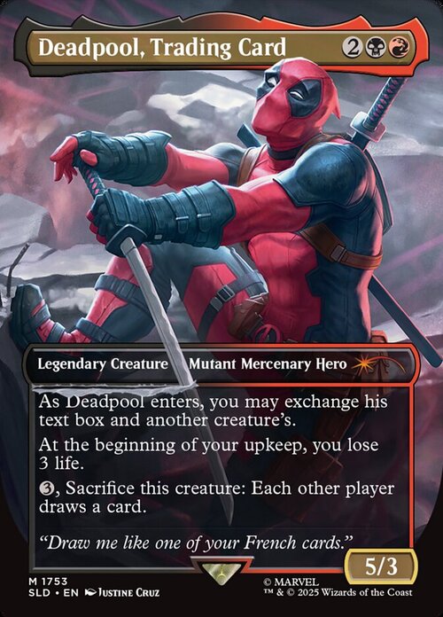 Deadpool, Trading Card Card Front