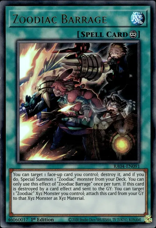 Zoodiac Barrage Card Front