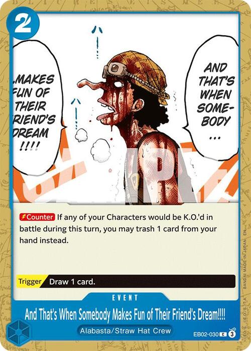 And That's When Somebody Makes Fun of Their Friend's Dream!!!! Card Front