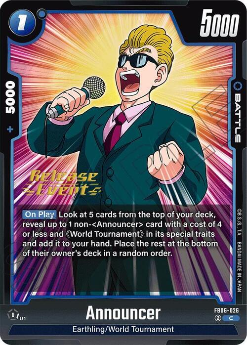 Announcer Card Front