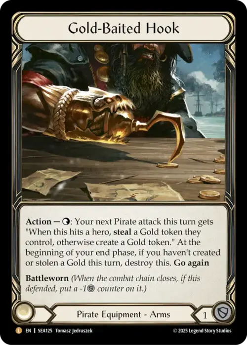 Gold-Baited Hook Card Front