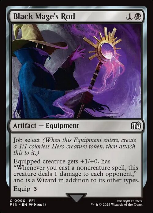 Black Mage's Rod Card Front