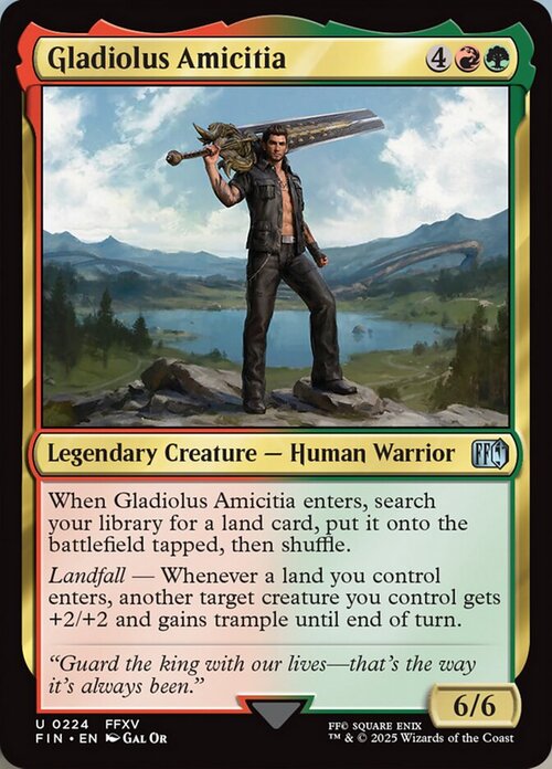 Gladiolus Amicitia Card Front