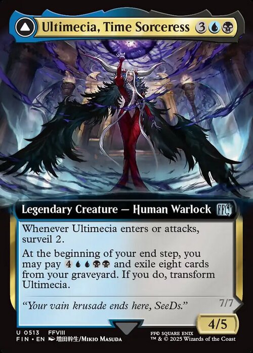 Ultimecia, Time Sorceress // Ultimecia, Omnipotent Card Front