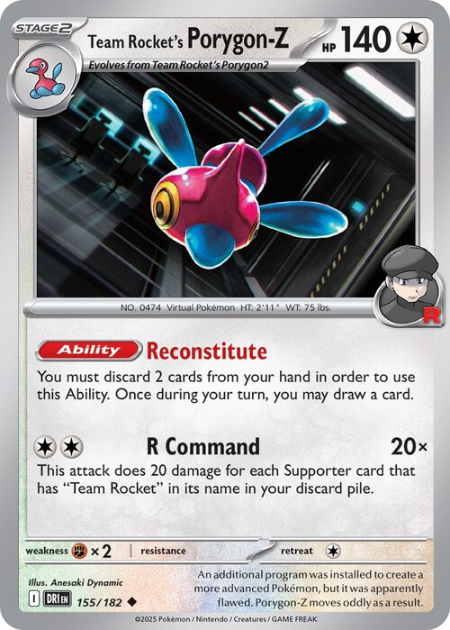 Team Rocket's Porygon-Z Card Front