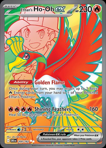 Ethan's Ho-Oh ex Card Front