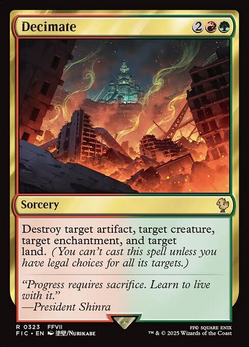 Decimate Card Front