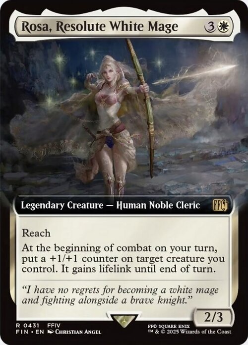 Rosa, Resolute White Mage Card Front