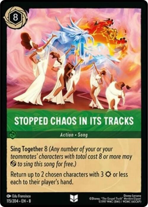 Stopped Chaos in Its tracks Card Front
