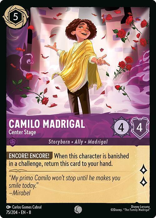 Camilo Madrigal - Center Stage Card Front