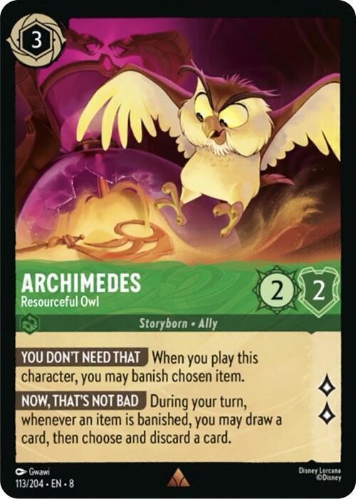 Archimedes - Resourceful Owl Card Front