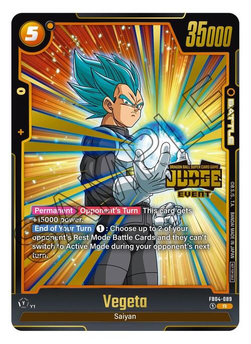 Vegeta Card Front