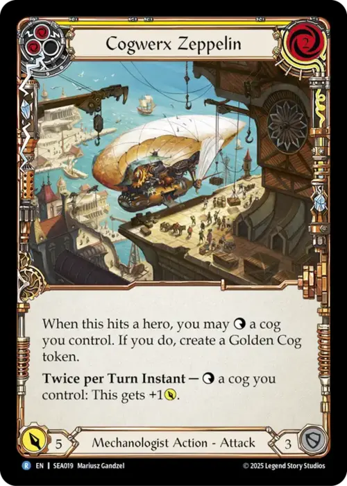 Cogwerx Zeppelin - Yellow Card Front