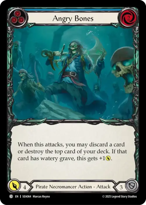 Angry Bones - Blue Card Front