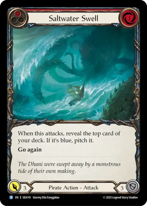 Saltwater Swell - Red Card Front