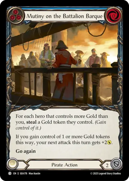 Mutiny on the Battalion Barque Card Front
