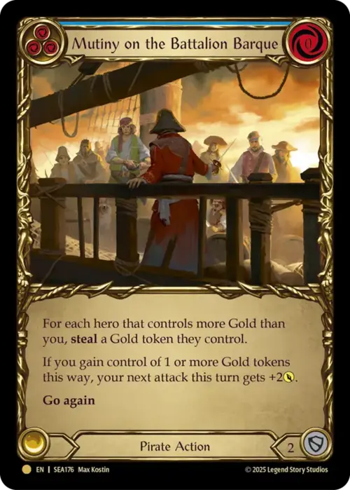 Mutiny on the Battalion Barque Card Front
