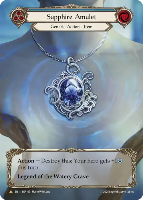 Sapphire Amulet Card Front