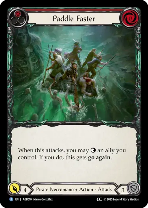 Paddle Faster Card Front
