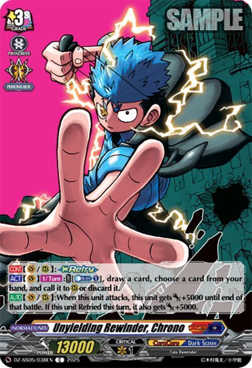 Unyielding Rewinder, Chrono Card Front