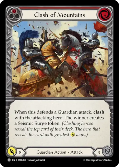 Clash of Mountains - Red Card Front