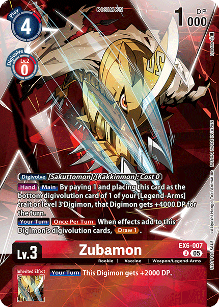 Zubamon Card Front
