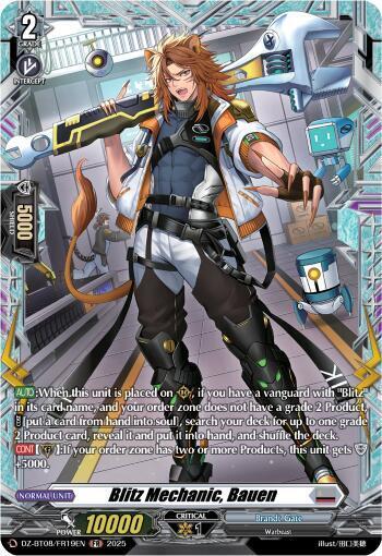 Blitz Mechnanic, Bauen Card Front