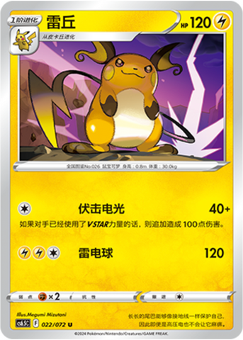 Raichu Card Front