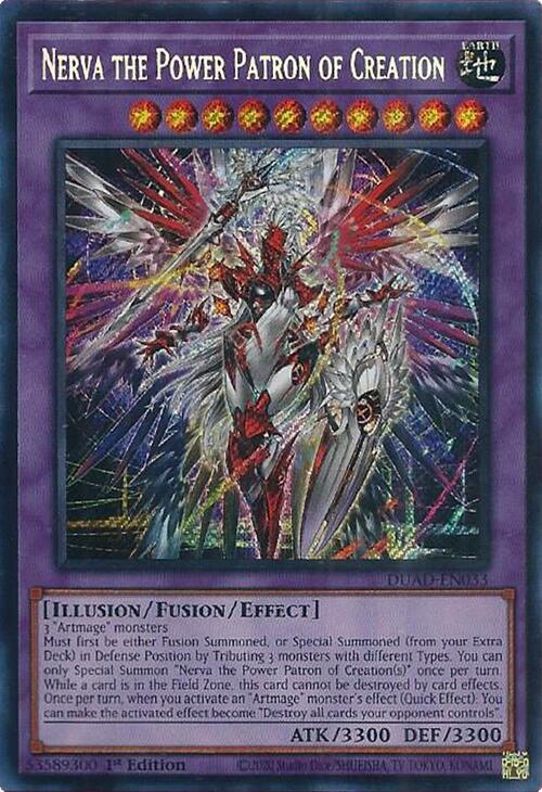 Nerva la Patrona Potente della Creazione Card Front