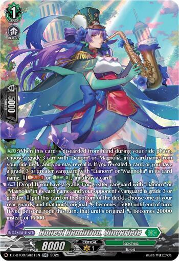 Honest Rendition, Sinceriete Card Front