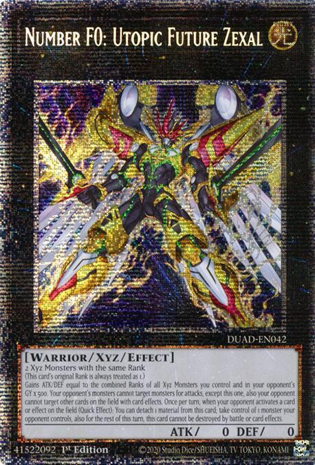 Number F0: Utopic Future Zexal Card Front
