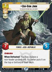 Qui-Gon Jinn, La negociación será corta