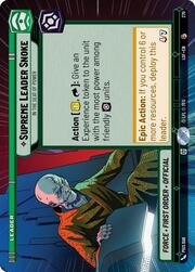 Líder supremo Snoke, Sentado en el trono