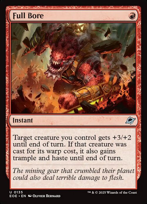 Full Bore Card Front