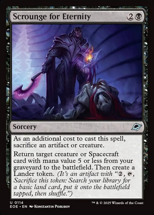 Scrounge for Eternity Card Front