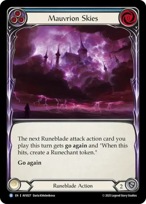 Mauvrion Skies Card Front