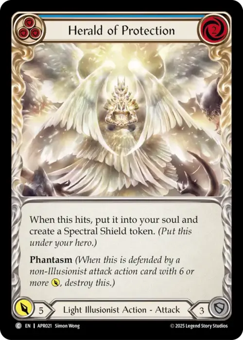 Herald of Protection - Blue Card Front