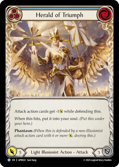 Herald of Triumph - Blue Card Front