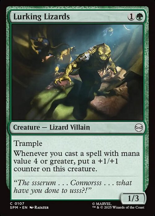Lurking Lizards Card Front
