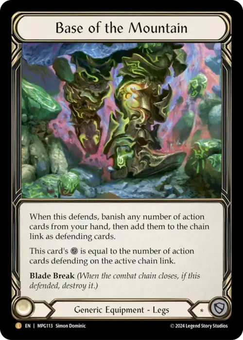Base of the Mountain Card Front