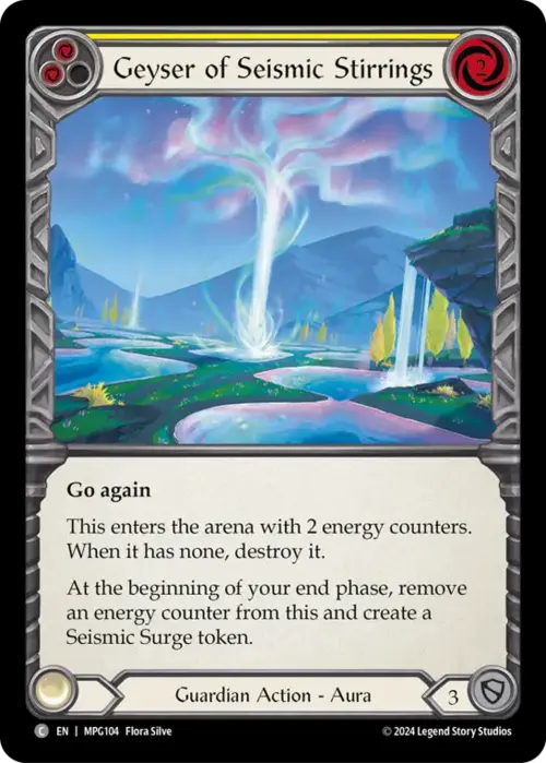 Geyser of Seismic Stirrings - Yellow Card Front