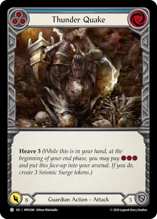 Thunder Quake - Blue Card Front