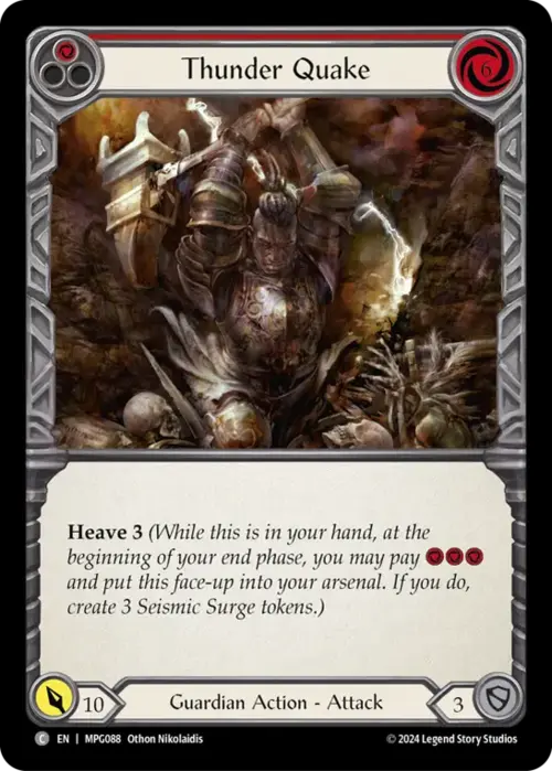 Thunder Quake - Red Card Front