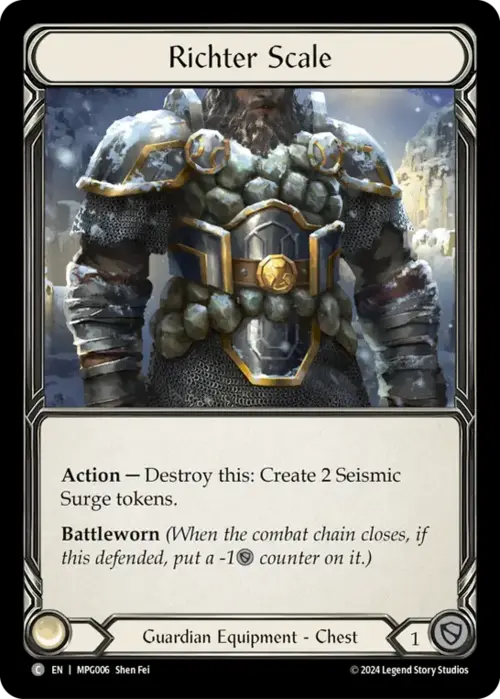 Richter Scale Card Front