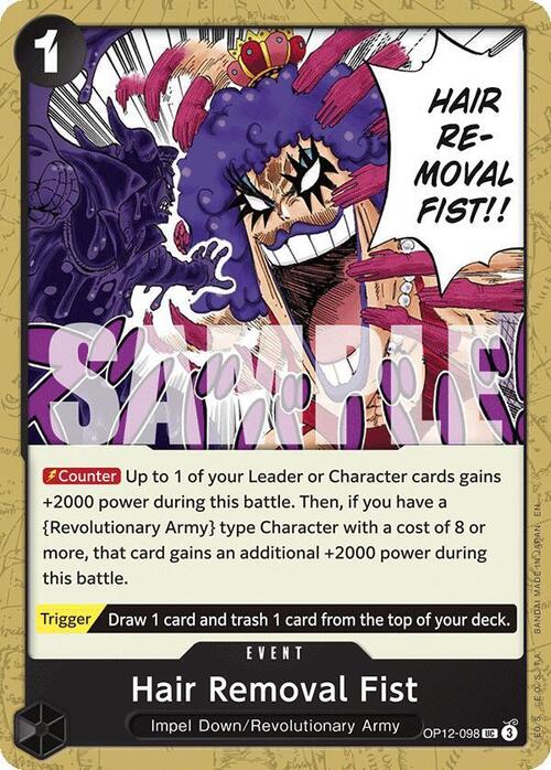 Hair Removal Fist Card Front