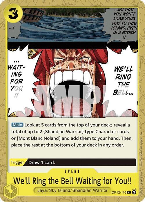 We'll Ring the Bell Waiting for You!! Card Front