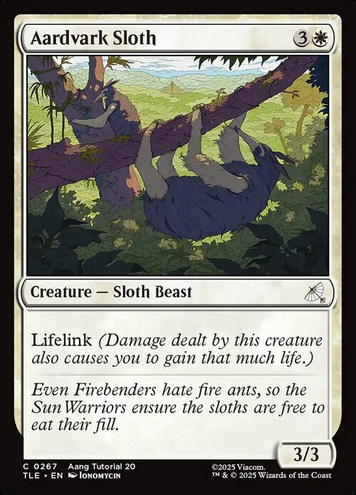 Aardvark Sloth Card Front