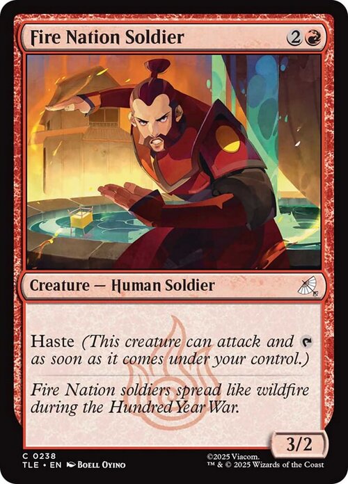 Fire Nation Soldier Card Front