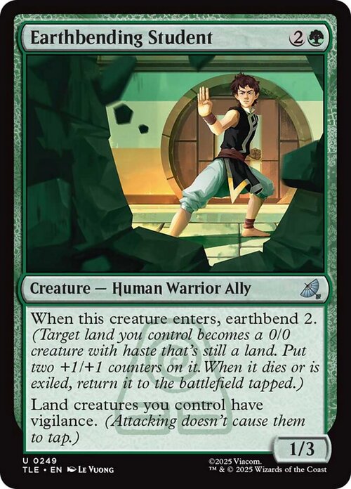 Earthbending Student Card Front