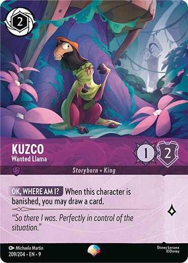 Kuzco - Wanted Llama Card Front